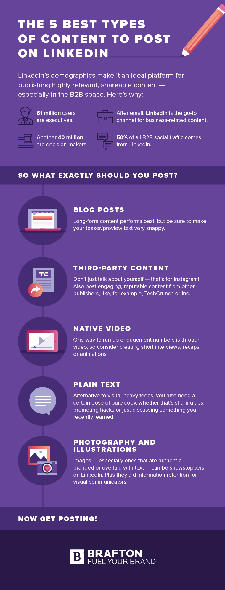 Solurein Infographic - Types of LinkedIn Content